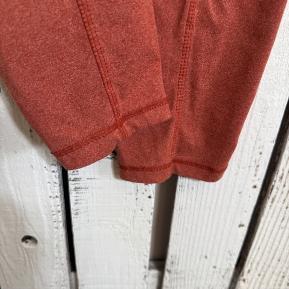 Ebb & Flow Athletic Leggings Women’s Size Large Heather Red Rust Pockets Ankle - Picture 4 of 9